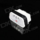 Super Mini iCar2 Vehicle Wi-Fi OBD-II Code Diagnostic Tool / Clearer - White + Black