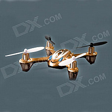 F180 2.4G Six Channel R/C UFO Four Axis Aircraft w/ 1.5" TFT LCD Remote Control - Gold