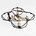 F180 2.4G Six Channel R/C UFO Four Axis Aircraft w/ 1.5" TFT LCD Remote Control - Gold