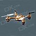 F180 2.4G Six Channel R/C UFO Four Axis Aircraft w/ 1.5" TFT LCD Remote Control - Gold