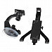 H07 360 Degree Rotation Holder Mount w/ Suction Cup + C68 Back Clamp for 7~10 Inch Tablet PC - Black