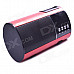 SANSUI D10 1.0" LED 2-CH Bass Media Player Speaker w/ FM / Music / TF - Red + Black