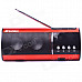 SANSUI D10 1.0" LED 2-CH Bass Media Player Speaker w/ FM / Music / TF - Red + Black