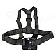 DUALANE Fashionable Integrated Fixed Chest Strap Camera Accessory for SONY AS15/AS30 - Black