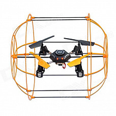 Hengdi HM1306 4-CH Skywalker 2.4Ghz Climbing Wall/Rolling on the Floor/Ceiling RC Quadcopter- Yellow