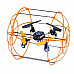 Hengdi HM1306 4-CH Skywalker 2.4Ghz Climbing Wall/Rolling on the Floor/Ceiling RC Quadcopter- Yellow