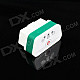 Super Mini iCar2 Bluetooth Vehicle OBD-II Code Diagnostic Tool - White + Green