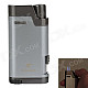 COHIBA 5373 Mini Portable Jet Flame Strong Fire Windproof Inflatable Lighter - Silver Gray + Silver