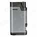 COHIBA 5373 Mini Portable Jet Flame Strong Fire Windproof Inflatable Lighter - Silver Gray + Silver