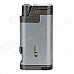 COHIBA 5373 Mini Portable Jet Flame Strong Fire Windproof Inflatable Lighter - Silver Gray + Silver