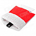 HY-71 Car Warm Lint + Plastic Ice Snow Scraper / Shovel Glove - Red