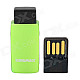 KINGMAX KOTGR-01 OTG TF Card Reader w/ USB Adapter for Cell Phone / Tablet - Green + Black