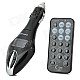 1.0" LCD Wireless FM Transmitting Car MP3 Player w/ TF / USB + Remote Control - Black + Silver White