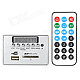 Navo 1.5" LCD 12V MP3 Decoder Board w/ Remote Controller - Silver