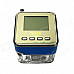 2" LCD Colorful Flash Mini Speaker w/ FM, TF Card Reader & Clock - Blue+Transparent