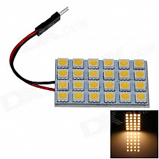 T10 / BA9S / Festoon 4W 200lm 24 x SMD 5050 LED Warm White Car Reading Light / Panel Light - (12V)