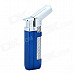 Windproof 1300'C Butane Jet Gas Lighter for Soldering / Lighting Cigarette - Blue + Silver