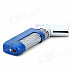 Windproof 1300'C Butane Jet Gas Lighter for Soldering / Lighting Cigarette - Blue + Silver