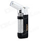 Windproof 1300'C Butane Jet Gas Lighter for Soldering / Lighting Cigarette - Black + Silver