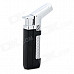 Windproof 1300'C Butane Jet Gas Lighter for Soldering / Lighting Cigarette - Black + Silver