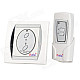 2 Port Digital Wireless Remote Control Wall Switch - White + Silver