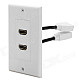 Two-port HDMI Panel w/ HDMI Female to Female Cable - White