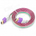 RH--HDMI V1.4 HDMI Male to Male Connection Cable - Purple + White + Multi-Colored (150cm)