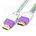 RH--HDMI V1.4 HDMI Male to Male Connection Cable - Purple + White + Multi-Colored (150cm)