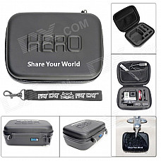 Fat Cat Waterproof PU Leather Extra Thick Anti-shock EVA Protective Case for Gopro Hero 4/3+/3/2/SJ4000