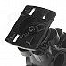 M01 360 Degree Rotation Bracket w/ PU Leather Waterproof Bag for Iphone 5 - Black