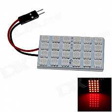 T10 / BA9S / Festoon 4W 200lm 24 x SMD 5050 LED Red Light Car Reading Light / Panel Light - (12V)