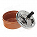 601-4 Creative Stainless Steel Spring Press Ashtray - Orange + Silver + Black