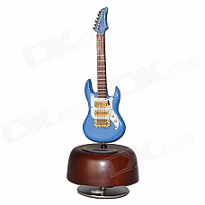 DEDO Music Gifts MG-308 Pure Handmade Rotating Guitar Music Box - Blue