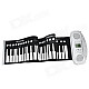 61-Key Dual-Speaker Roll Up Folding Electronic Piano - Silver (4 x AAA)