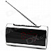 SANSUI A46 3.0" LED 2-CH Bass Media Player Speaker w/ FM / Music Alarm Clock / TF - Silver + Black