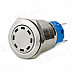 Jtron Automobile Button Switch OFF-(ON) / Self-locking Blue Light - Silver (12V)