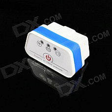 Super Mini iCar2 Vehicle Wi-Fi OBD-II Code Diagnostic Tool / Clearer - White + Blue