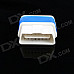 Super Mini iCar2 Vehicle Wi-Fi OBD-II Code Diagnostic Tool / Clearer - White + Blue