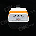 Super Mini iCar2 Vehicle Wi-Fi OBD-II Code Diagnostic Tool / Clearer - White + Orange