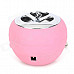 ML-89 Mini Rechargeable Music Speaker w/ Colorful Flashing Light for Cell Phone / MP3 / MP4 - Pink