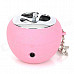 ML-89 Mini Rechargeable Music Speaker w/ Colorful Flashing Light for Cell Phone / MP3 / MP4 - Pink