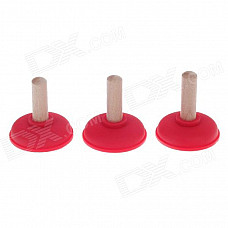 81195 Multi-fonction Plunger Shaped Refrigerator Magnets - Red (3 PCS)