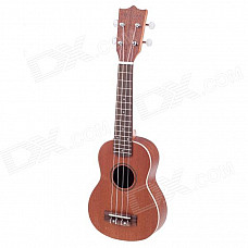 William Handheld 21" 4-String Ukulele Guitar - Deep Brown