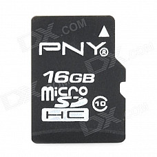 PNY Class 10 Micro SD HC TF Card - Black (16GB)