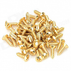 SZ027J Electric Guitar Guard Board Screws - Golden (50 PCS)