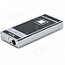 901 Touch Key Windproof Butane Jet Lighter - Black + Silver