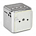 3W Mini USB 1.45" Screen MP3 Speaker w/ TF / FM / Mini USB / 3.5mm - Silver