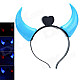 Devil Flashing Horn Style Head Hoop - Black + Blue (3 x AG10)