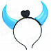 Devil Flashing Horn Style Head Hoop - Black + Blue (3 x AG10)