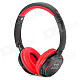 b-370 Bluetooth V3.0 Headband Earphone w/ Microphone / TF / FM for Iphone - Black + Red